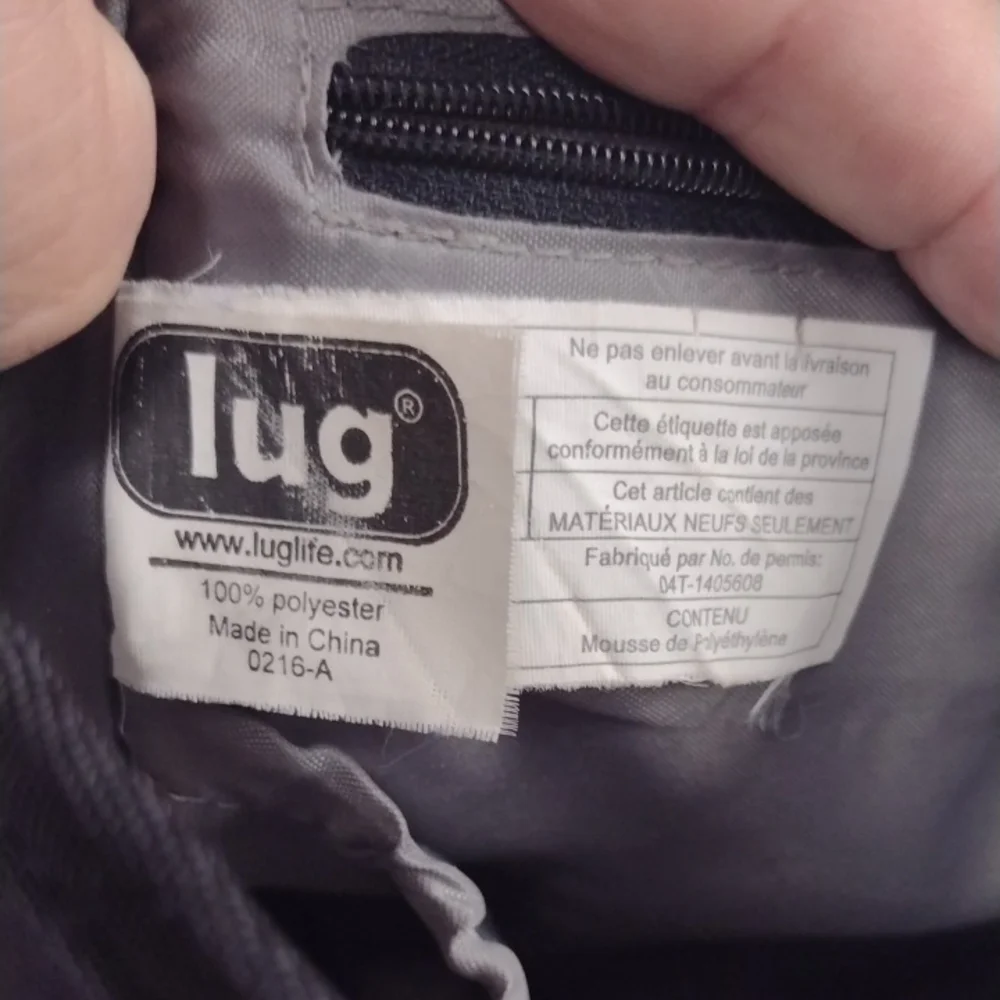 Lug Quilted Black Messenger Bag Crossbody